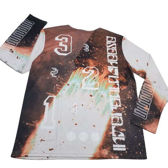 FLAN LABS Rocket Soccer Jersey Mens L Graphics Breathable Lightweight NWT - Picture 2 of 11